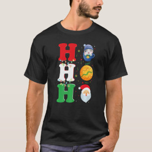Ho Ho Ho Christmas Santa Hat Xmas PJ   T-Shirt
