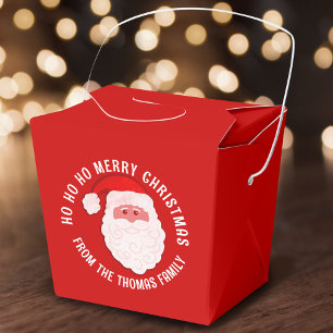 Ho Ho Ho Christmas Santa red custom Favour Box