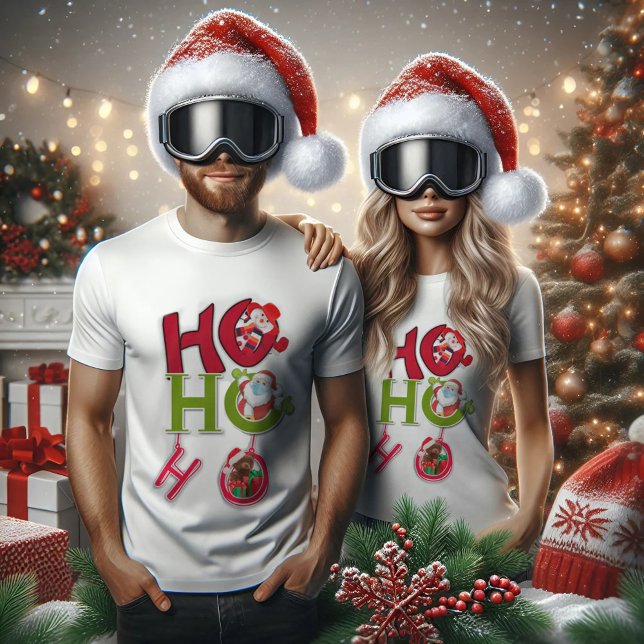 HO HO HO Christmas white T-Shirt (Creator Uploaded)