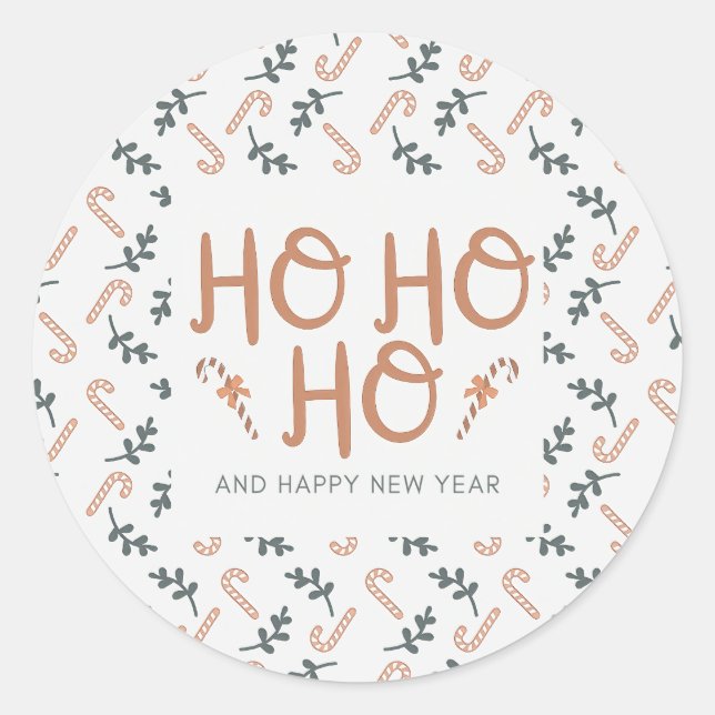 Ho ho ho  classic round sticker (Front)