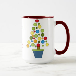HO HO HO! Colourful Christmas Tree Mug