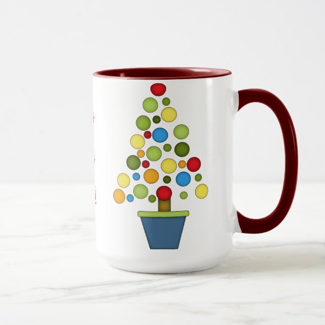 HO HO HO! Colourful Christmas Tree Mug (Right)