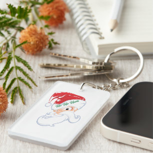 Ho Ho Ho Colourful Classic Christmas Santa Key Ring