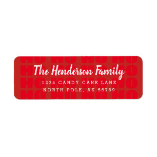 HO HO HO Custom Address Background Pattern Return Address Label