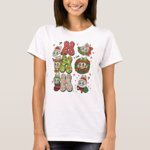 Ho Ho Ho Cute Christmas Monster Characters Tee