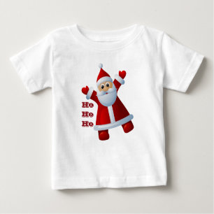 HO! HO! HO! Cute Santa Claus Merry Christmas Baby T-Shirt