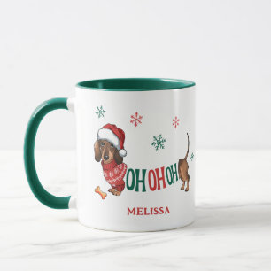 HO-HO-HO DACHSHUND CHRISTMAS  MUG