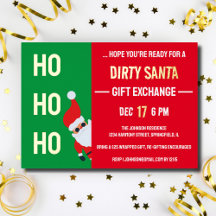 HO HO HO Dirty Santa Gift Exchange Christmas Party