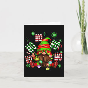 Ho Ho Ho Elf Gnome Christmas Kids Boys Girls Xmas Card