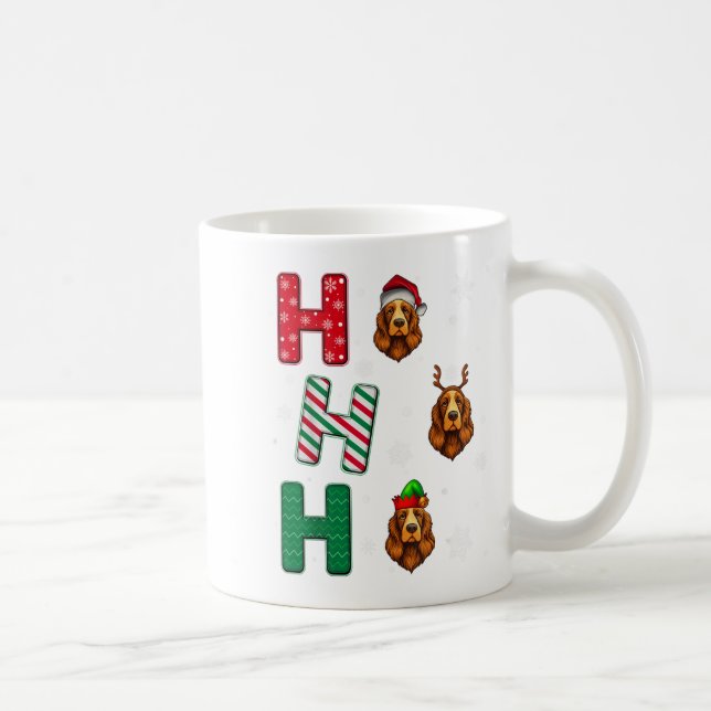 Ho Ho Ho Er Spaniel Dog Lover Christmas Santa Elf  Coffee Mug (Right)