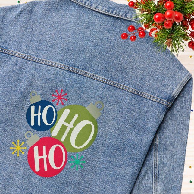 Ho Ho Ho Festive Christmas Xmas Family Matching Denim Jacket (Creator Uploaded)