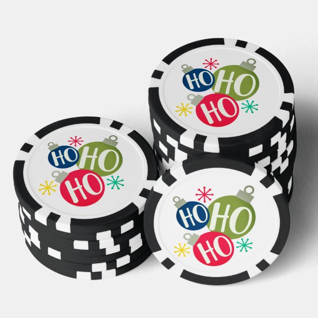 Ho Ho Ho Festive Christmas Xmas Family Matching Poker Chips (Stack)