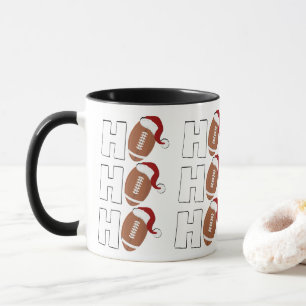 Ho Ho Ho Football   Funny Christmas Season Humor Mug