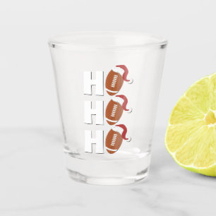 Ho Ho Ho Football   Funny Christmas Season Humour Shot Glass