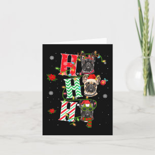 Ho Ho Ho French Bulldog Dog Fun Xmas Dog  Card
