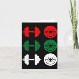 Ho Ho Ho Funny Dumbbell Christmas Weightlifting Gy Card