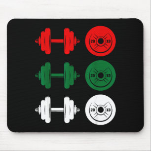Ho Ho Ho Funny Dumbbell Christmas Weightlifting Gy Mouse Pad