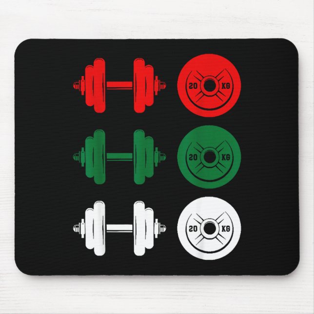 Ho Ho Ho Funny Dumbbell Christmas Weightlifting Gy Mouse Pad (Front)