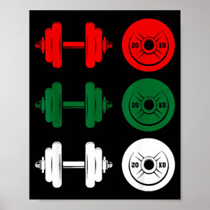 Ho Ho Ho Funny Dumbbell Christmas Weightlifting Gy Poster