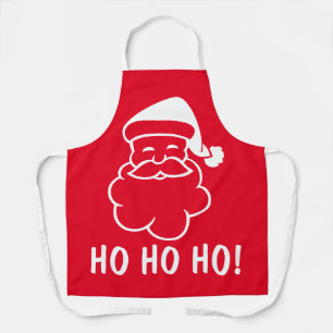 Ho Ho Ho funny red Santa Claus Christmas apron