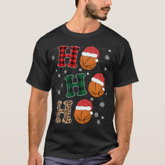 Ho Ho Ho Funny Santa Claus Basketball Lovers Chris T-Shirt