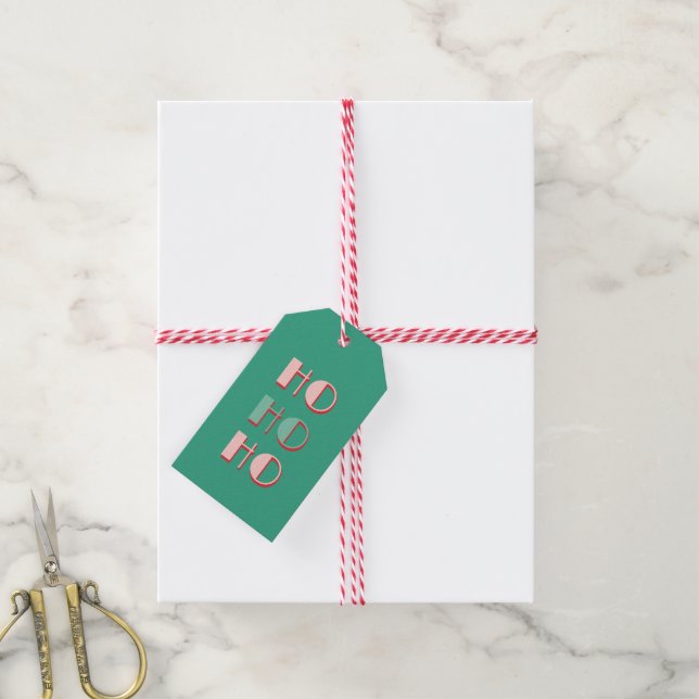 Ho Ho Ho Gift Tag (With Twine)