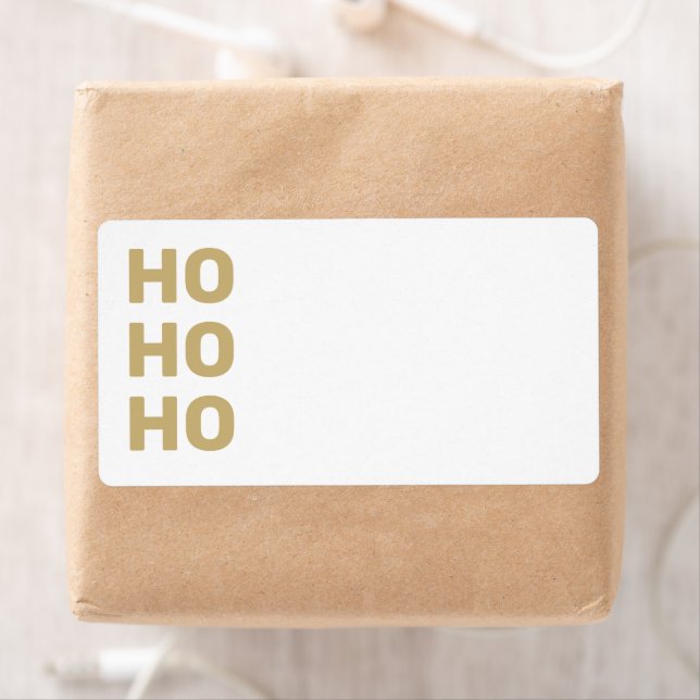 Ho Ho Ho gold blank Christmas Return Address  (Insitu)
