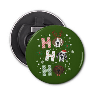 Ho Ho Ho Great Dane Merry Christmas Bottle Opener