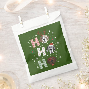 Ho Ho Ho Great Dane Merry Christmas Favour Bag