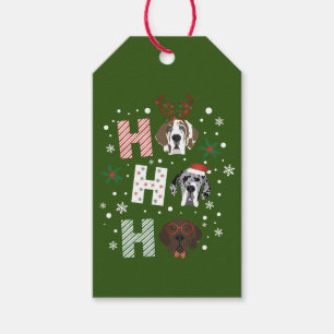 Ho Ho Ho Great Dane Merry Christmas Gift Tags