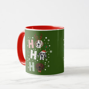 Ho Ho Ho Great Dane Merry Christmas Mug