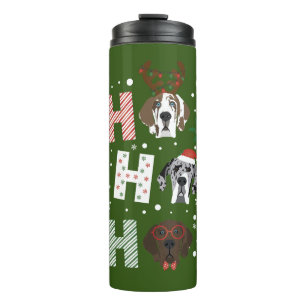 Ho Ho Ho Great Dane Merry Christmas Thermal Tumbler
