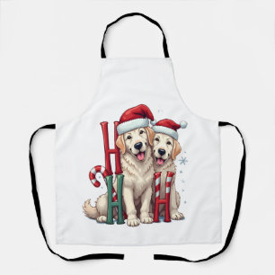Ho Ho Ho Great Pyrenees Dog Lover Christmas Santa Apron