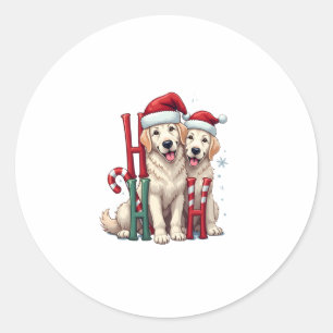 Ho Ho Ho Great Pyrenees Dog Lover Christmas Santa Classic Round Sticker
