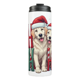 Ho Ho Ho Great Pyrenees Dog Lover Christmas Santa Thermal Tumbler