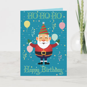 Ho Ho Ho Happy Birthday Card