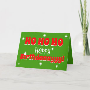 Ho Ho Ho Happy Birthday! - Prosperity Christmas Thank You Card