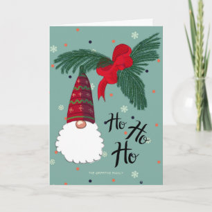 HO HO HO Happy Christmas. Customisable Holiday Card