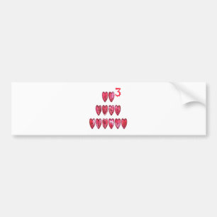 Ho Ho Ho Hearts Collection. Bumper Sticker