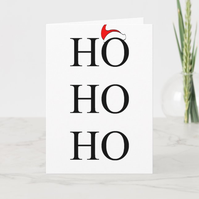 HO HO HO HO cap Holiday Card (Front)