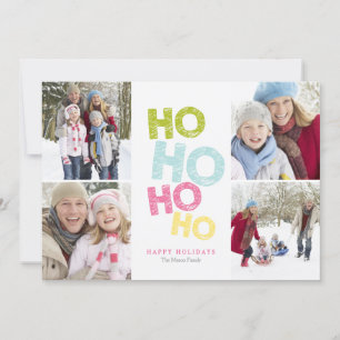 Ho Ho Ho Ho   White Holiday Card