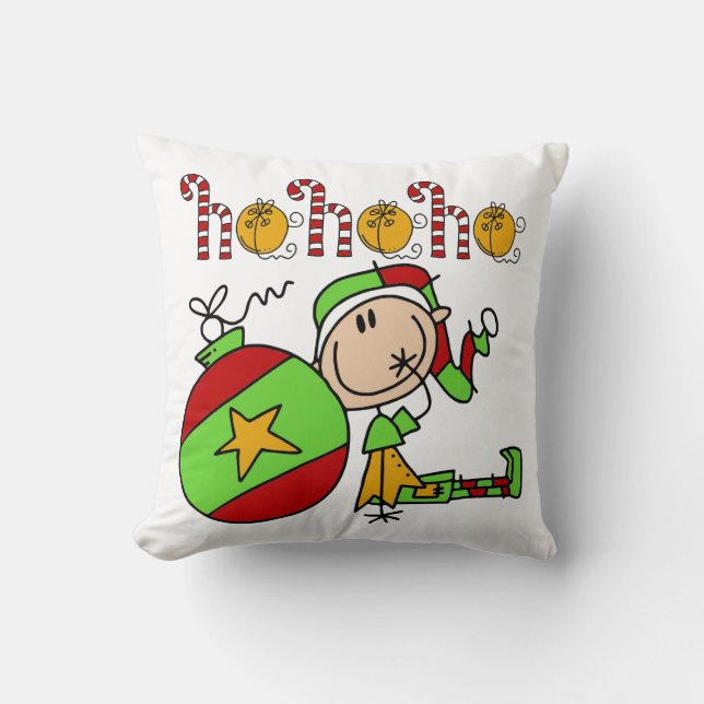 Ho Ho Ho Holiday Elf Cushion (Front)