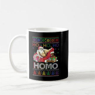 Ho-Ho-Ho Homo Gay Santa LGBT Ugly Sweater Christma Coffee Mug