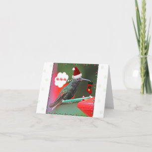 Ho Ho Ho Hummingbird Holiday Card