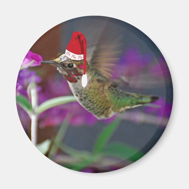 Ho Ho Ho Hummingbird Magnet (Front)