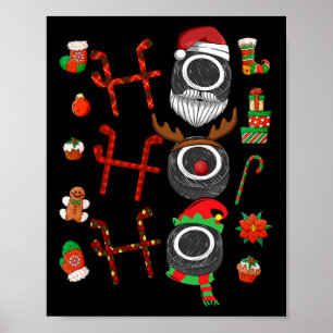Ho Ho Ho Ice Hockey Christmas Ice Hockey Player Xm Poster