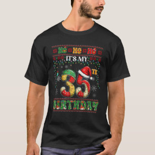 Ho Ho Ho It s My 35th Birthday Xmas Candy Cane 35 T-Shirt