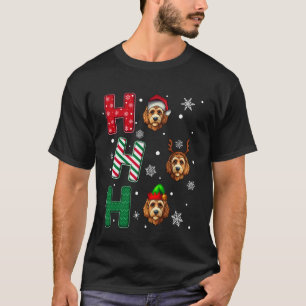 Ho Ho Ho Labradoodle Dog Matching Christmas Santa T-Shirt