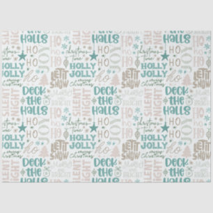 Ho Ho Ho Let It Snow Deck The Halls Christmas Tissue Paper