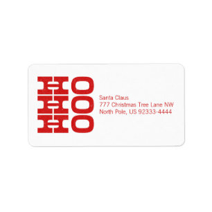Ho Ho Ho (letterpress style) Label